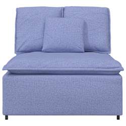 vidaXL Modularni kavč z blazinami jeans moder 100 cm