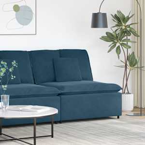 Modularni kavč z blazinami moder 100 cm