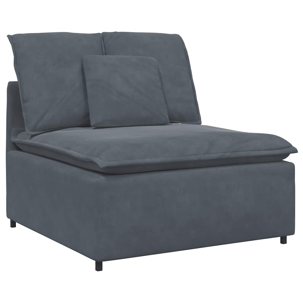Thumbnail - vidaXL Modulares Sofa Mittelmodul mit Kissen Dunkelgrau 100 cm