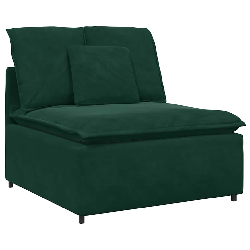 Thumbnail - vidaXL Modulares Sofa Mittelmodul mit Kissen Dunkelgrün 100 cm