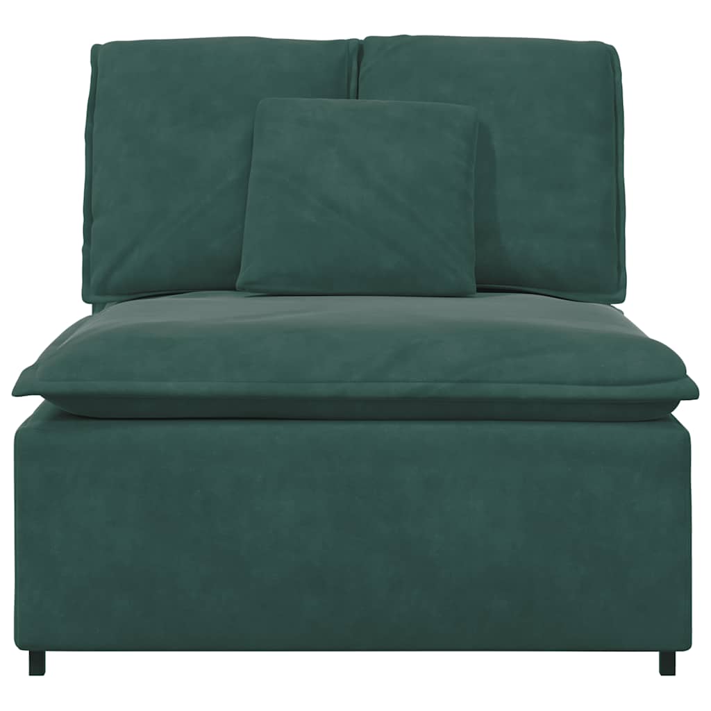 vidaXL Modul central canapea modulară cu perne, verde închis, 100 cm