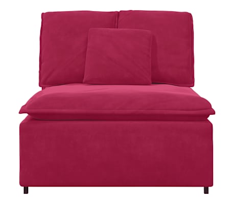 vidaXL Modulinė sofa su pagalvėlėmis, vyno raudonumo, 100 cm