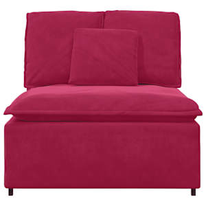 vidaXL Modulinė sofa su pagalvėlėmis, vyno raudonumo, 100 cm
