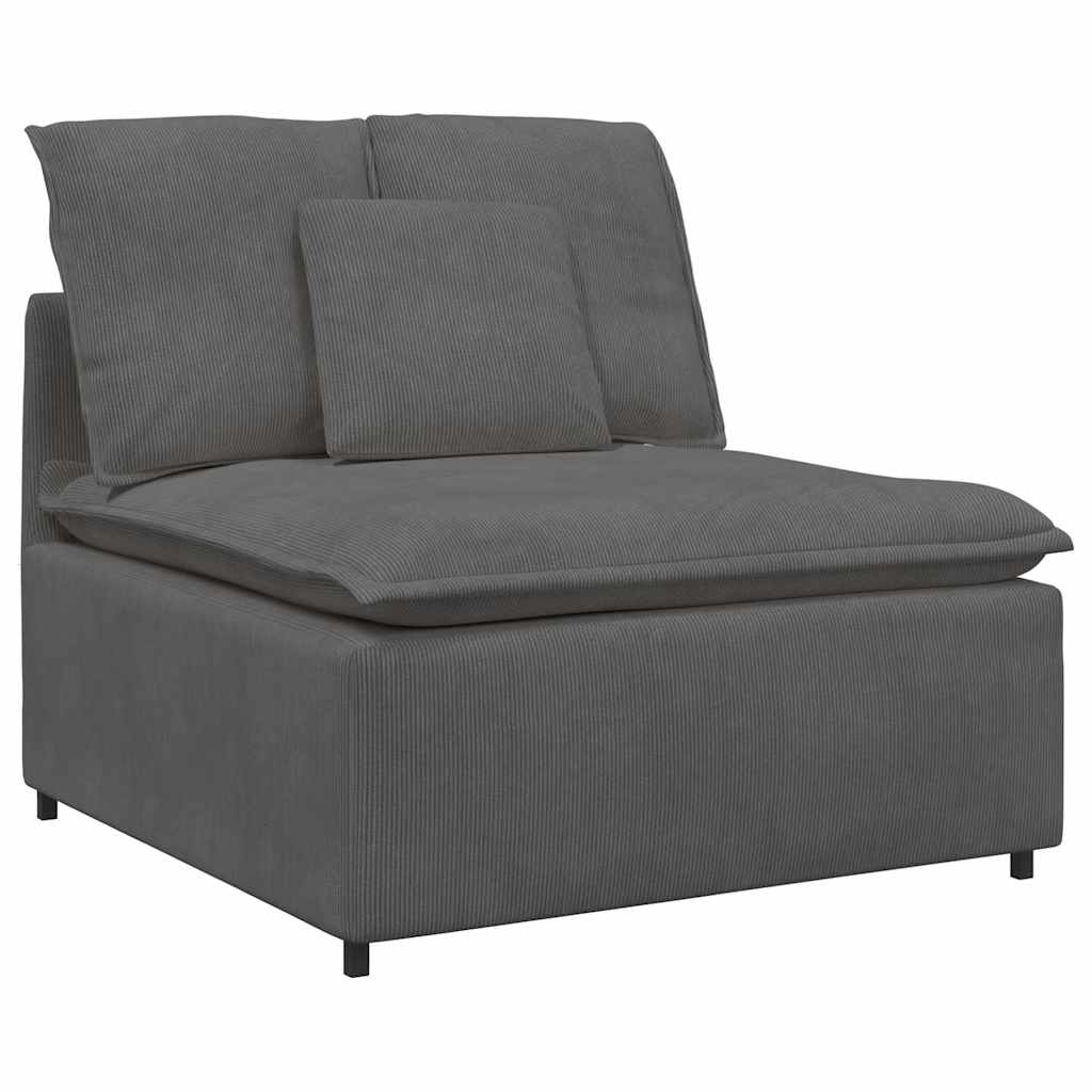 Thumbnail - vidaXL Modulares Sofa Mittelmodul mit Kissen Dunkelgrau 100 cm