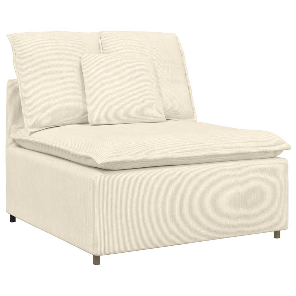 Thumbnail - vidaXL Modulares Sofa Mittelmodul mit Kissen Creme 100 cm