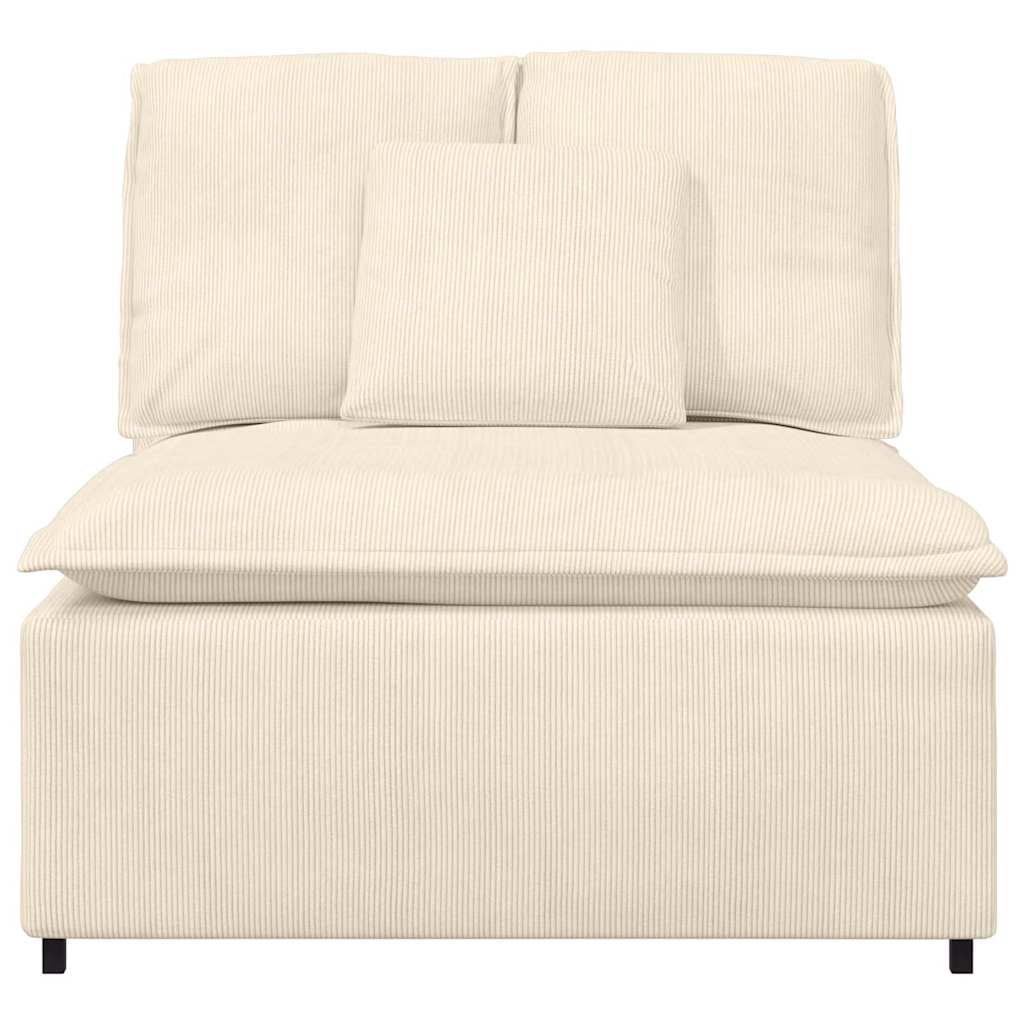 Thumbnail - vidaXL Modulares Sofa Mittelmodul mit Kissen Creme 100 cm