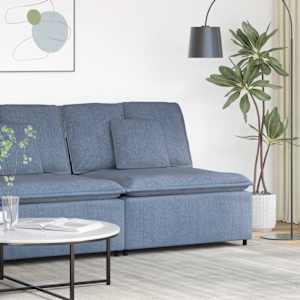 Modularni kavč z blazinami moder 100 cm