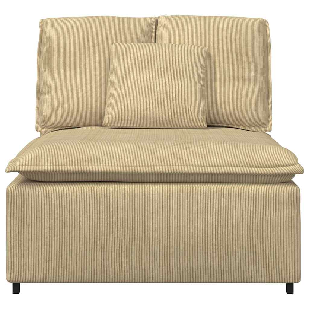 vidaXL szürke-zöld moduláris kanapé középső modul párnákkal