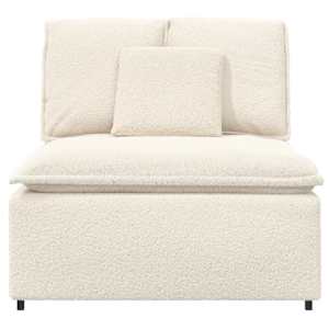vidaXL Modul central canapea modulară cu perne, crem, 100 cm