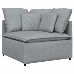 vidaXL mooduldiivani nurgamoodul patjadega, helehall, 100 cm