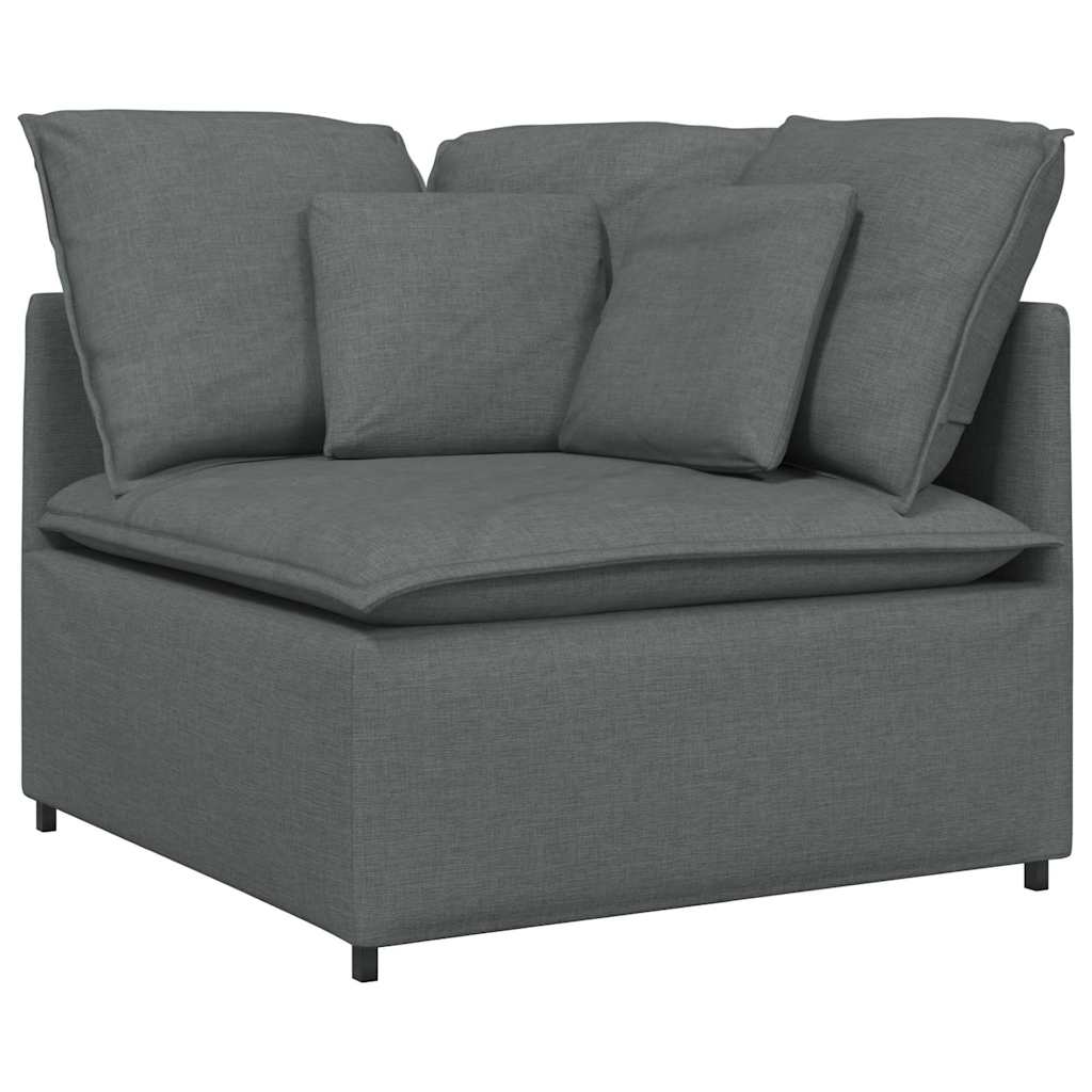 Thumbnail - vidaXL Modulares Sofa Eckmodul mit Kissen Dunkelgrau 100 cm