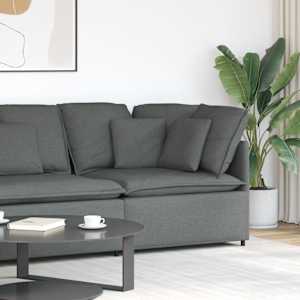 Modularni kotni kavč z blazinami temno siv 100 cm