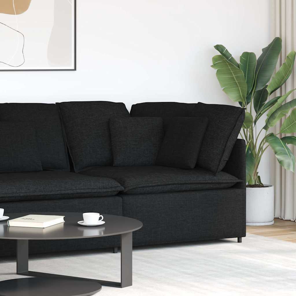 vidaXL Modulares Sofa Eckmodul mit Kissen Schwarz 100 cm