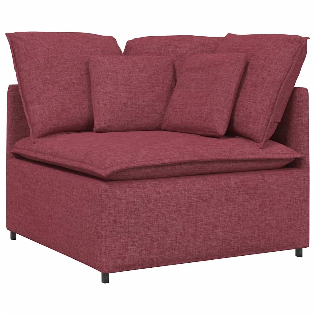 Thumbnail - vidaXL Modulares Sofa Eckmodul mit Kissen Weinrot 100 cm