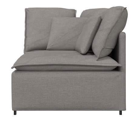 vidaXL Modul de colț pentru canapea modulară cu perne gri taupe 100 cm