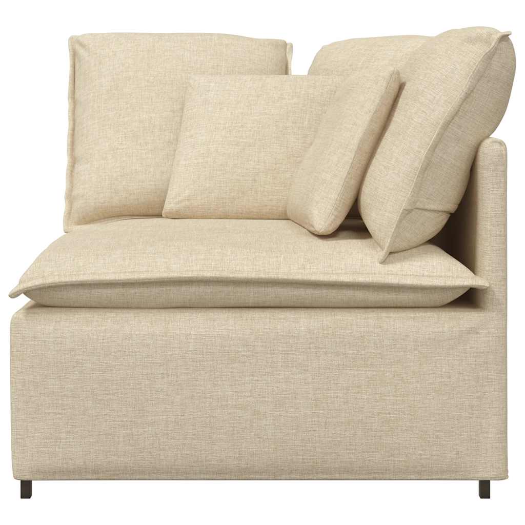 Thumbnail - vidaXL Modulares Sofa Eckmodul mit Kissen Creme 100 cm