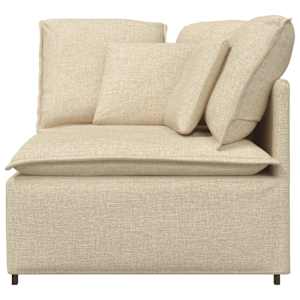 vidaXL Modul de colț pentru canapea modulară cu perne, crem, 100 cm