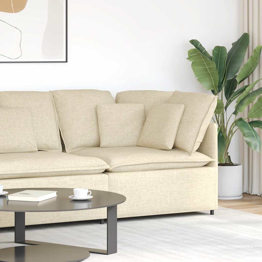 vidaXL Modulares Sofa Eckmodul mit Kissen Creme 100 cm
