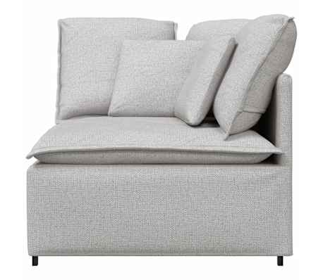 vidaXL Modulinė kampinė sofa su pagalvėlėmis, pilka, 100 cm