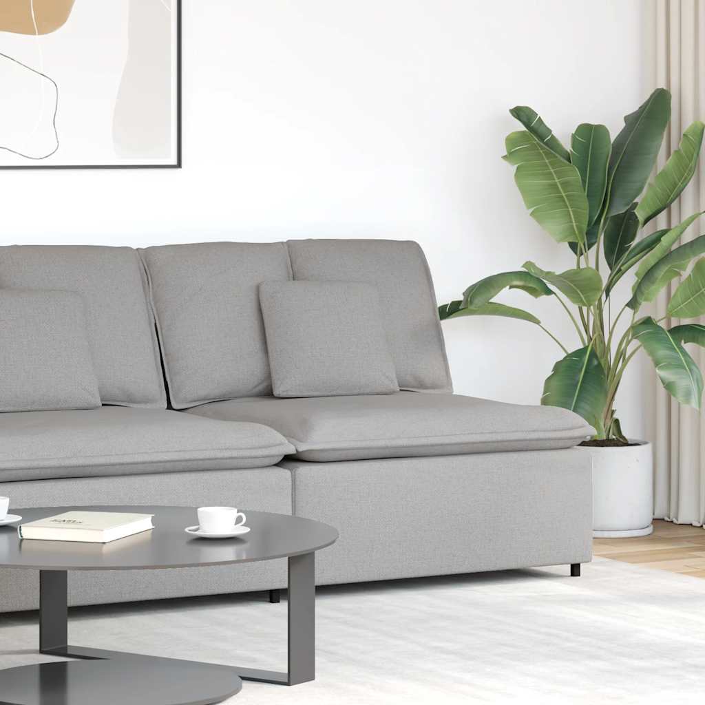 vidaXL Modulares Sofa Eckmodul mit Kissen Wolkengrau 100 cm