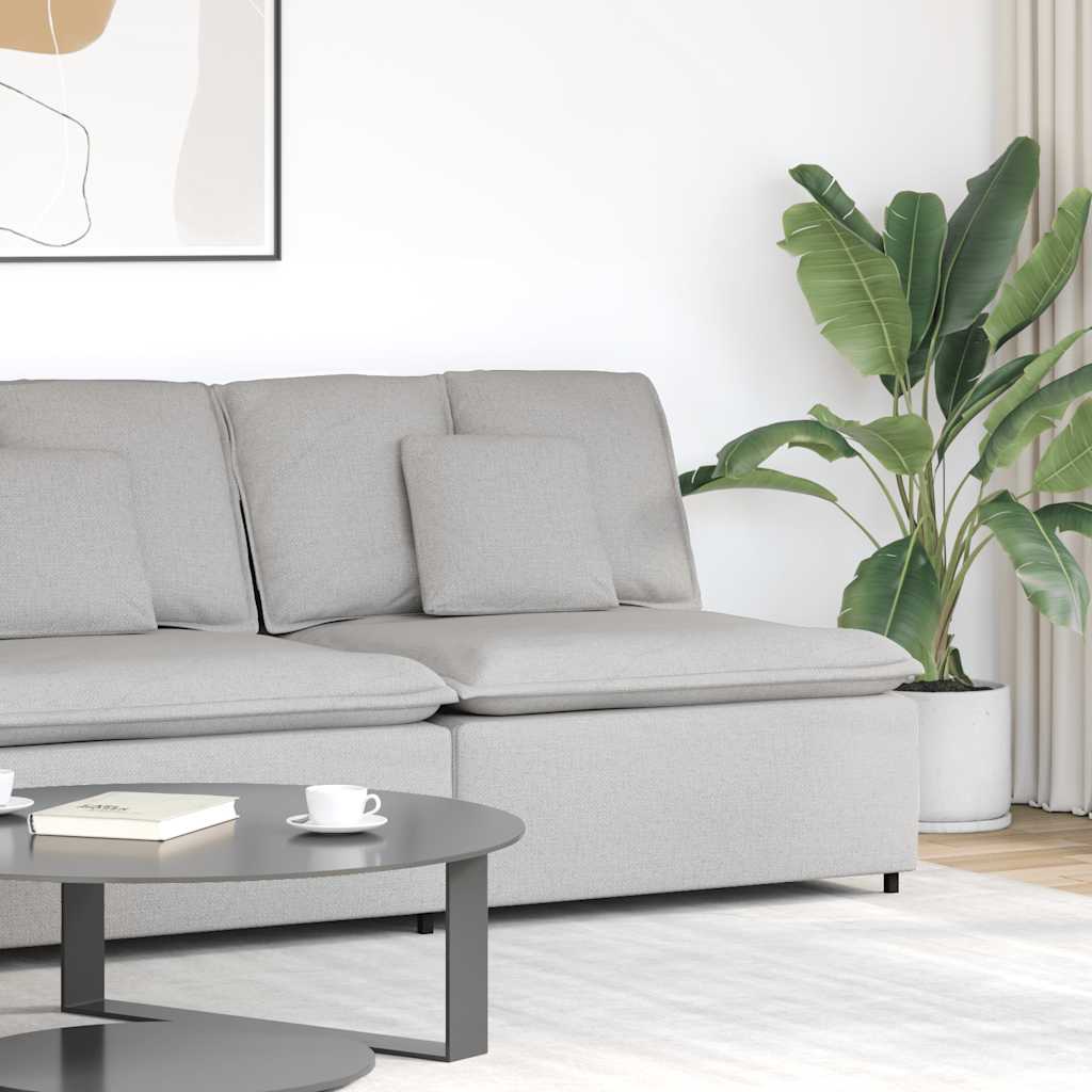 vidaXL Modulares Sofa Eckmodul mit Kissen Wolkengrau 100 cm