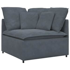 vidaXL mooduldiivani nurgamoodul patjadega, tumehall, 100 cm