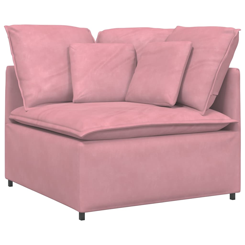 Thumbnail - vidaXL Modulares Sofa Eckmodul mit Kissen Rosa 100 cm
