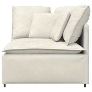 vidaXL Modul de colț pentru canapea modulară cu perne, crem, 100 cm
