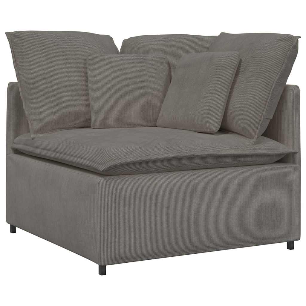 Thumbnail - vidaXL Modulares Sofa Eckmodul mit Kissen Hellgrau 100 cm