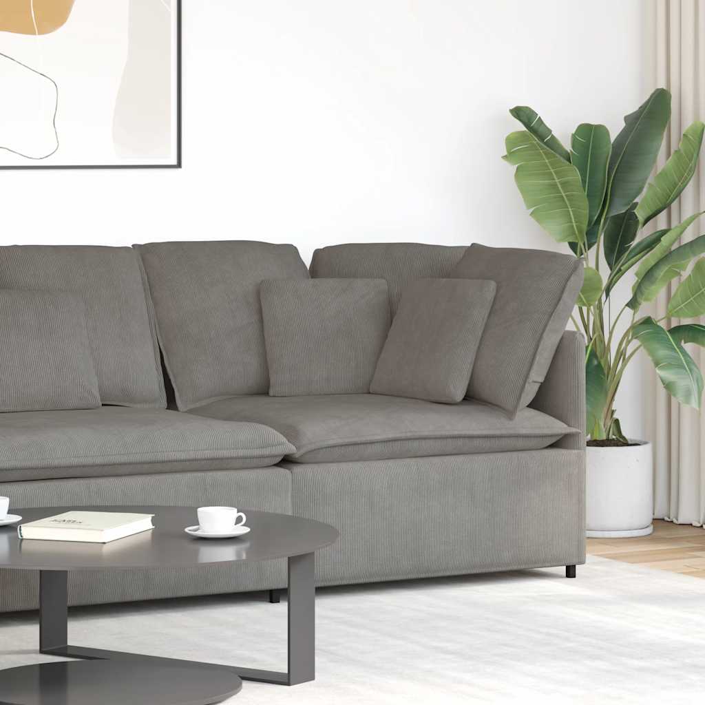 Thumbnail - vidaXL Modulares Sofa Eckmodul mit Kissen Hellgrau 100 cm