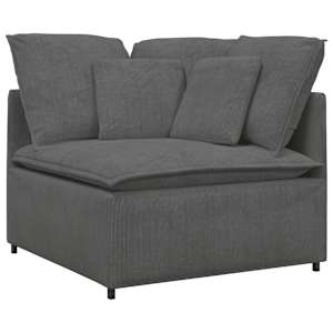 vidaXL mooduldiivani nurgamoodul patjadega, tumehall, 100 cm