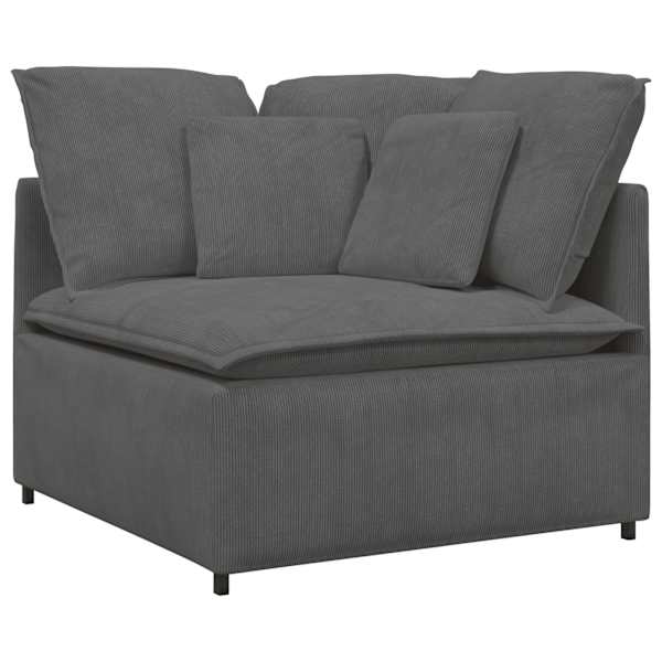 vidaXL mooduldiivani nurgamoodul patjadega, tumehall, 100 cm