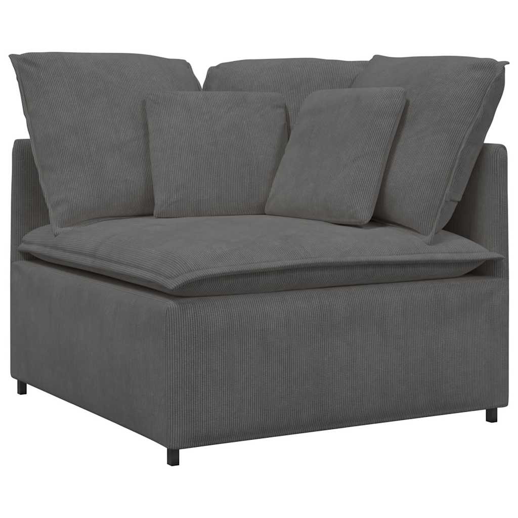 Thumbnail - vidaXL Modulares Sofa Eckmodul mit Kissen Dunkelgrau 100 cm