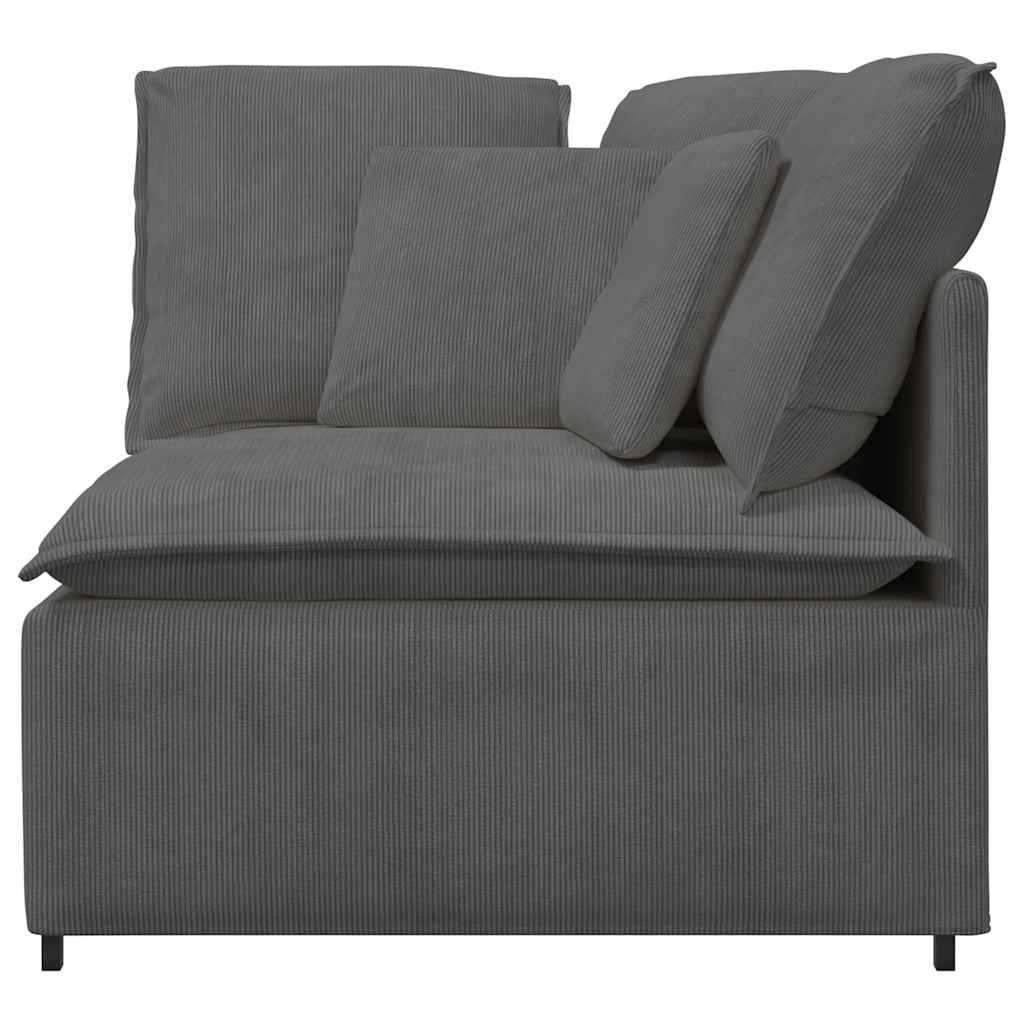 Thumbnail - vidaXL Modulares Sofa Eckmodul mit Kissen Dunkelgrau 100 cm