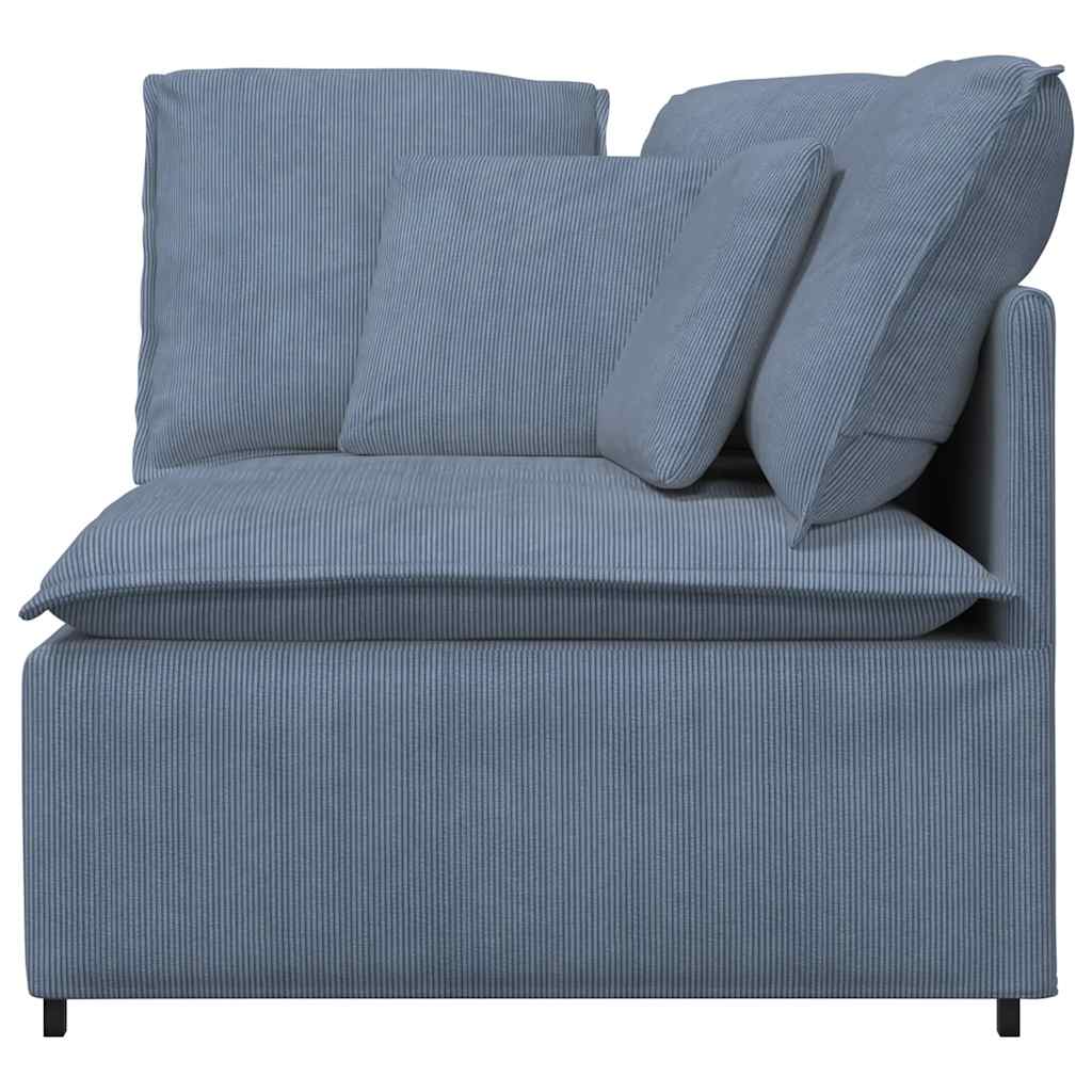 vidaXL Modul de colț pentru canapea modulară cu perne albastru 100 cm