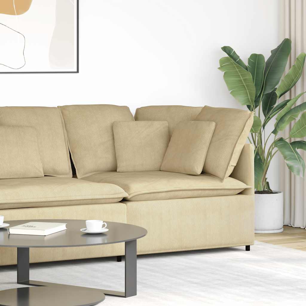 vidaXL Modulares Sofa Eckmodul mit Kissen Graugrün 100 cm