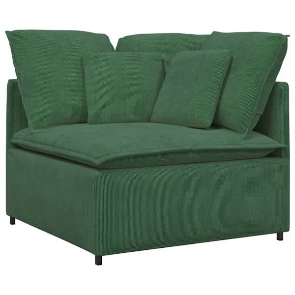 vidaXL mooduldiivani nurgamoodul patjadega, tumeroheline, 100 cm