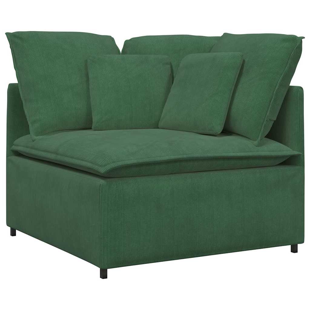 Thumbnail - vidaXL Modulares Sofa Eckmodul mit Kissen Dunkelgrün 100 cm