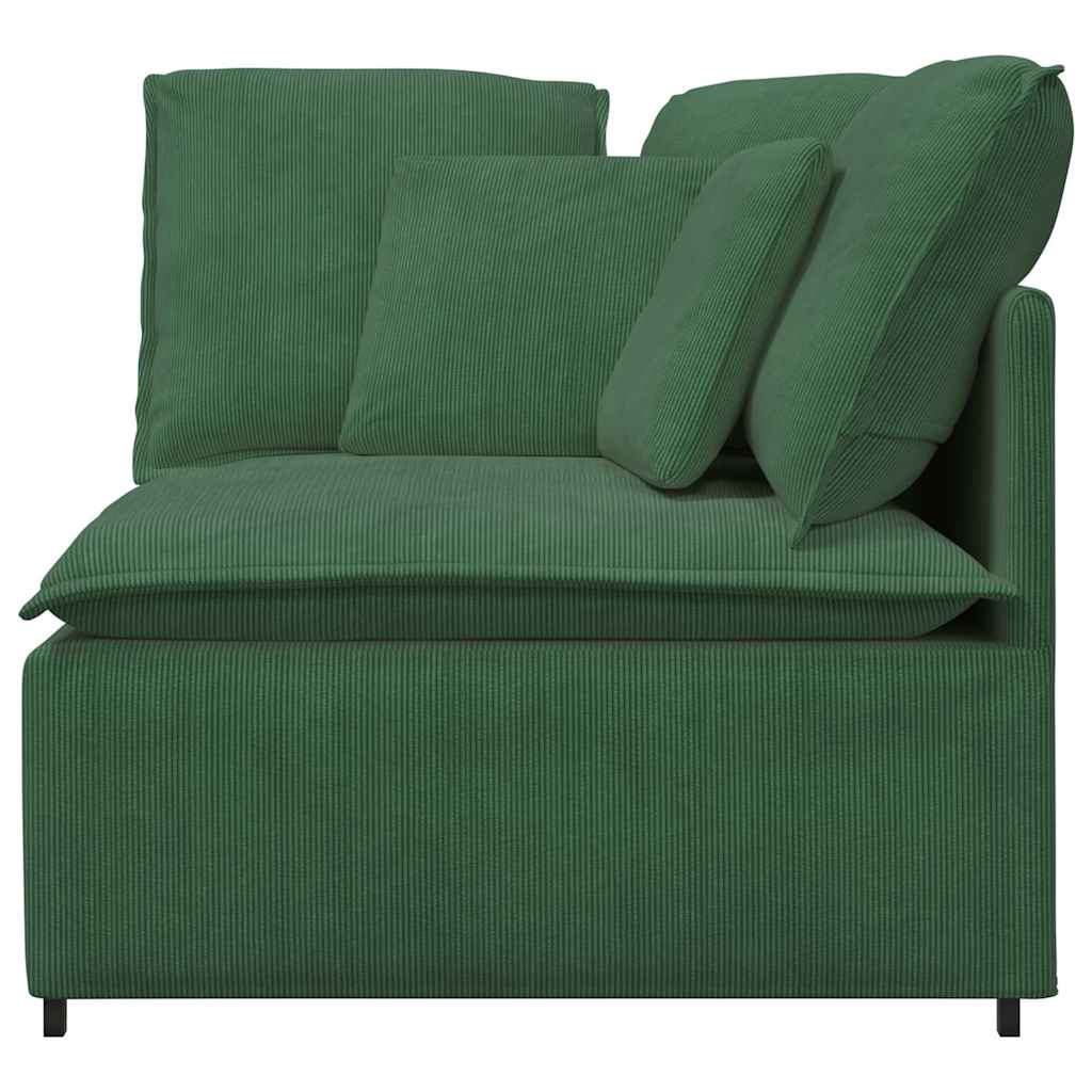Thumbnail - vidaXL Modulares Sofa Eckmodul mit Kissen Dunkelgrün 100 cm