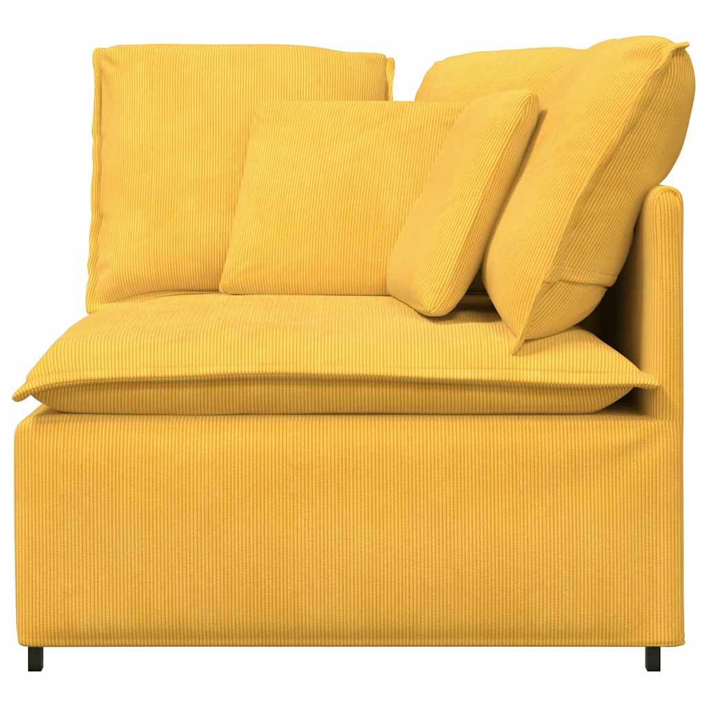 Thumbnail - vidaXL Modulares Sofa Eckmodul mit Kissen Hellgelb 100 cm