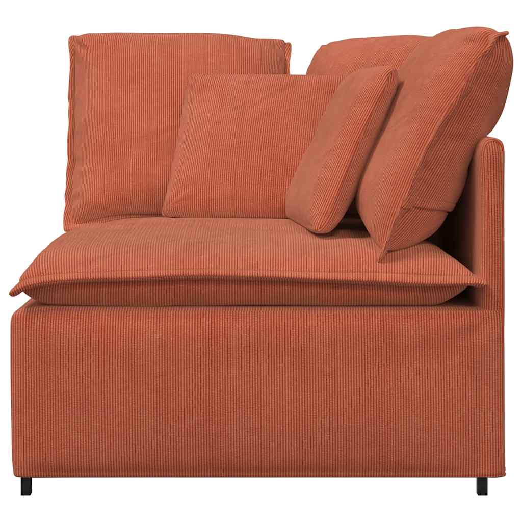 vidaXL Modulaire bank hoekmodule met kussens 100 cm rood oranje afbeelding