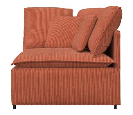 vidaXL Modułowy Narożnik Sofa z Poduszkami Czerwony Pomarańczowy