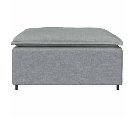 vidaXL Modulares Sofa-Fußhocker-Modul Hellgrau 100 x 100 x 48 cm