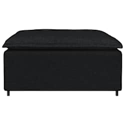 vidaXL Modularni kavč s podnožjem, črne barve 100x100x48 cm
