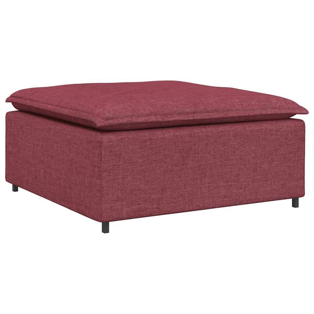 Thumbnail - vidaXL Modulares Sofa-Fußhocker-Modul Weinrot 100x100x48 cm