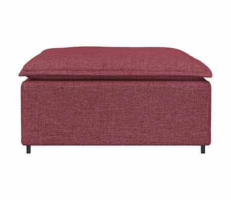vidaXL Sof&aacute; modular con reposapi&eacute;s, color rojo vino, 100 x 100 x 48 cm