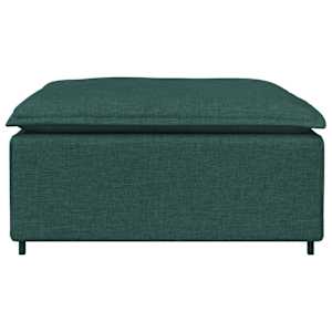 vidaXL Modulares Sofa-Fu&szlig;hocker-Modul Dunkelgr&uuml;n 100 x 100 x 48 cm