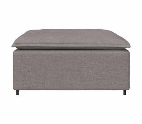 vidaXL Sofá modular con reposapiés, color topo, 100 x 100 x 48 cm