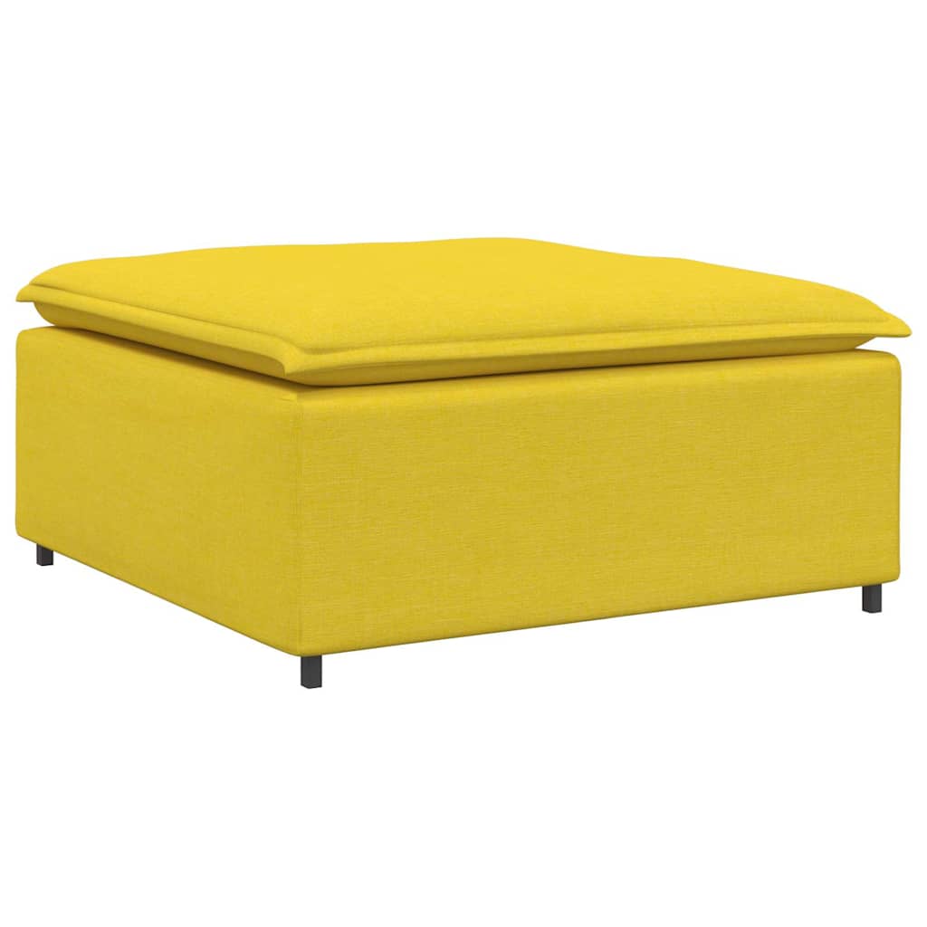 Thumbnail - vidaXL Modulares Sofa-Fußhocker-Modul Hellgelb 100x100x48 cm