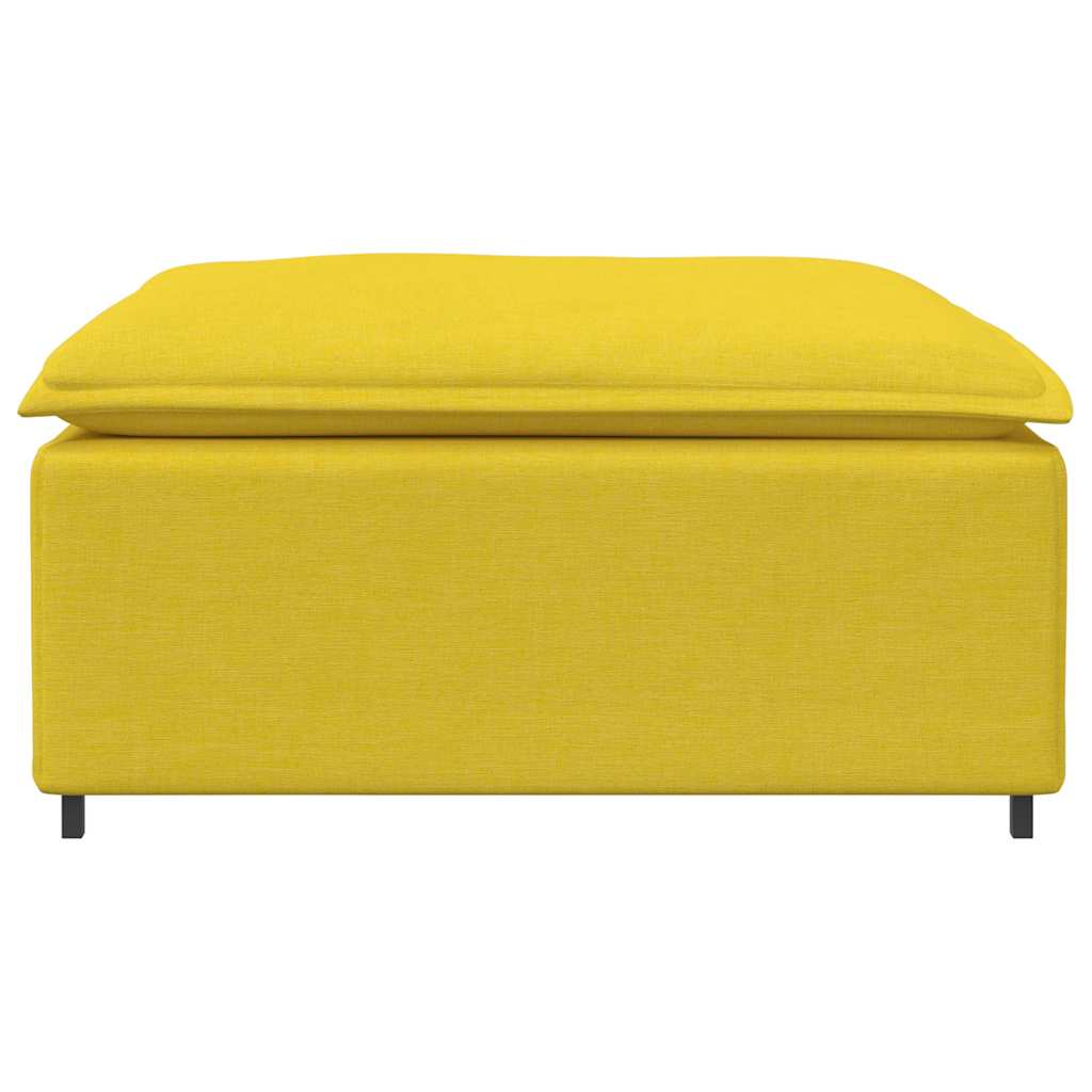 Thumbnail - vidaXL Modulares Sofa-Fußhocker-Modul Hellgelb 100x100x48 cm